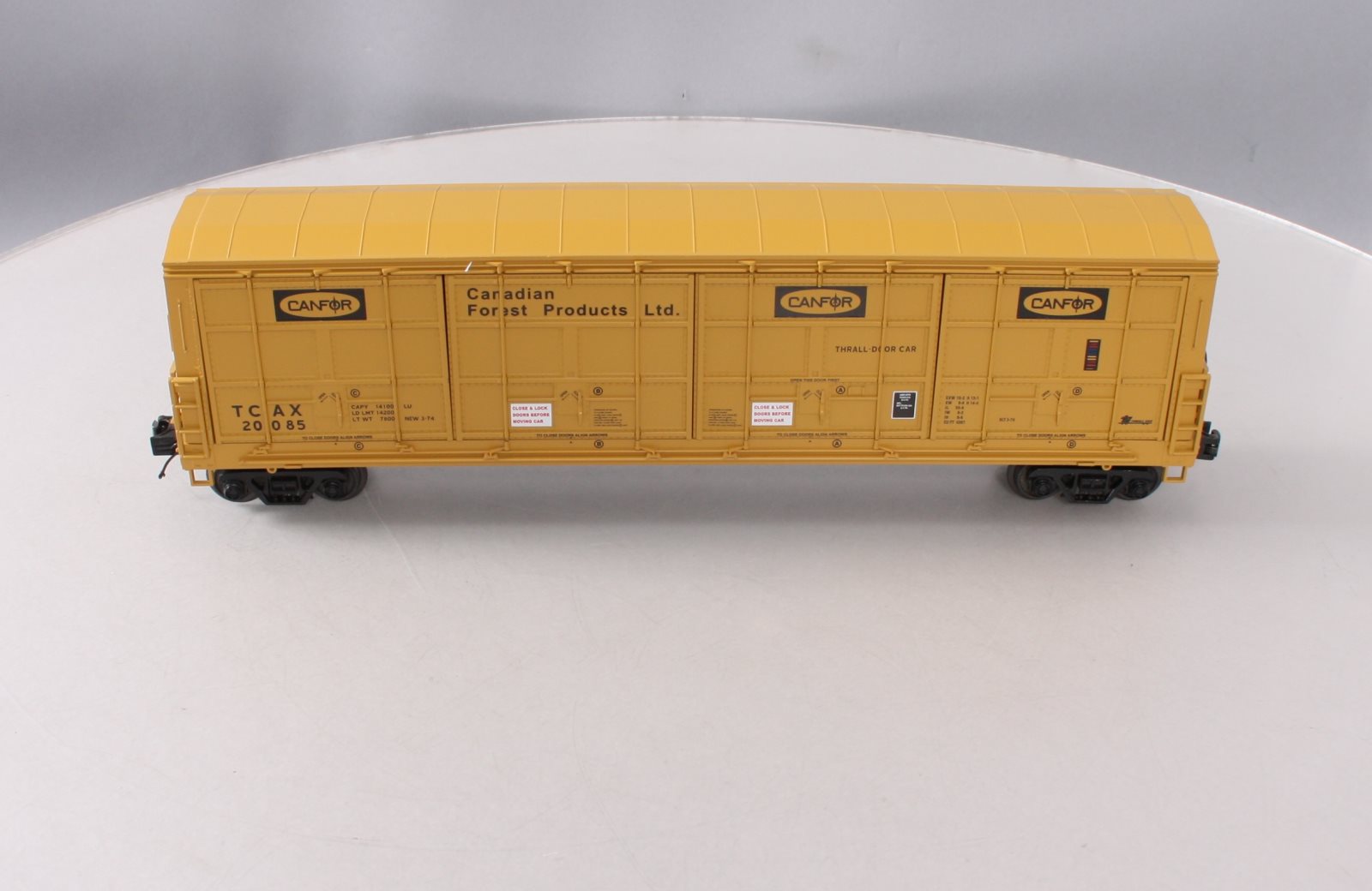 MTH 20-93437 O Canfor 55' All-Door Boxcar #20085 LN/Box