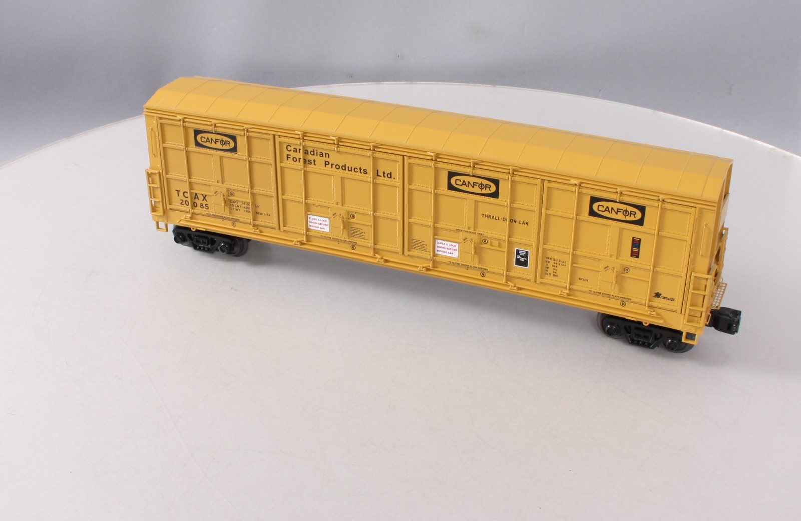 MTH 20-93437 O Canfor 55' All-Door Boxcar #20085 LN/Box