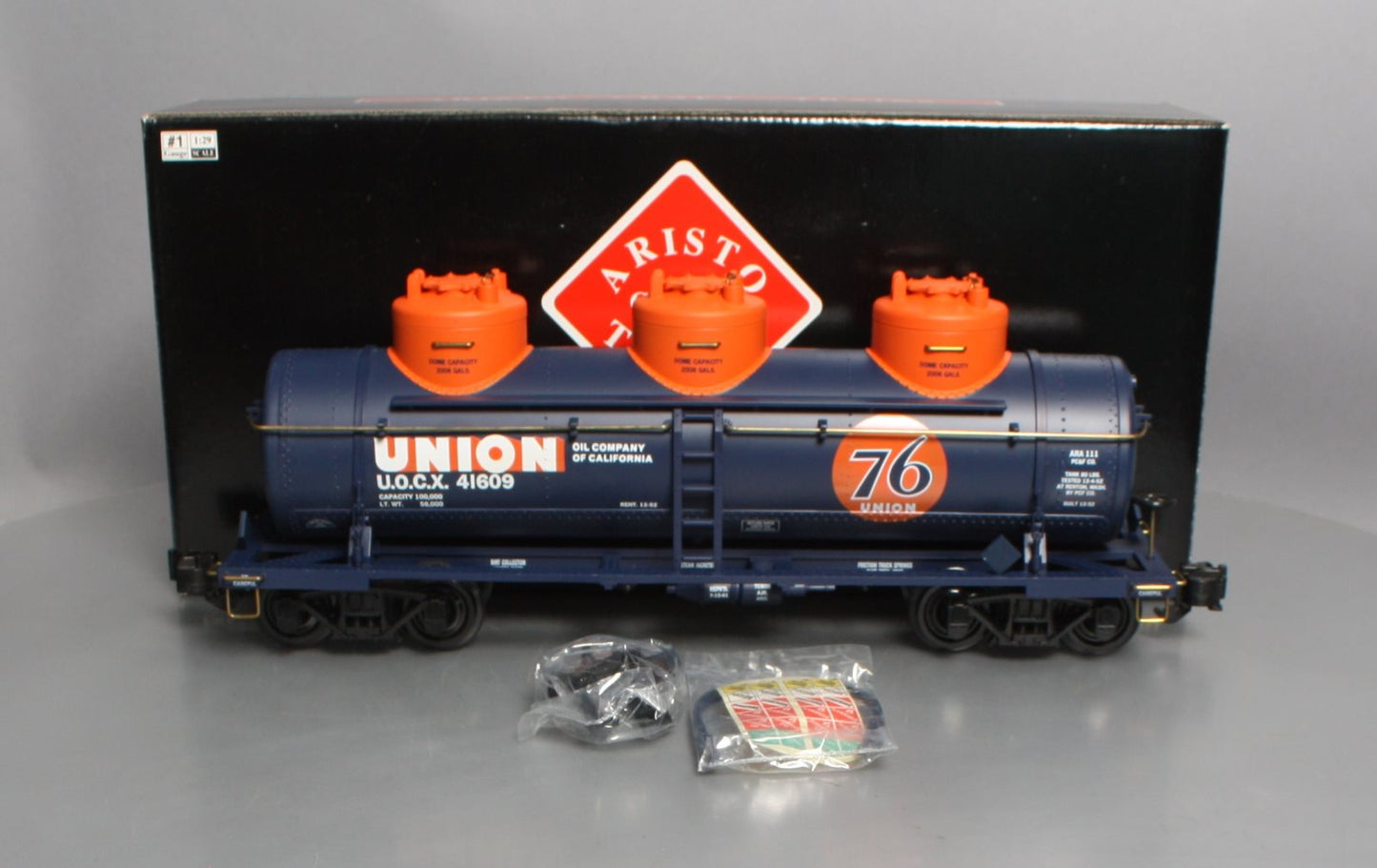 Aristo-Craft 41609 Union Oil 76 Triple Dome Tank Car LN/Box