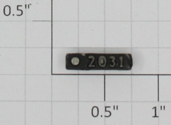 Lionel 2031-8 Left Hand Black Painted Raised Marker Lens / Number Board