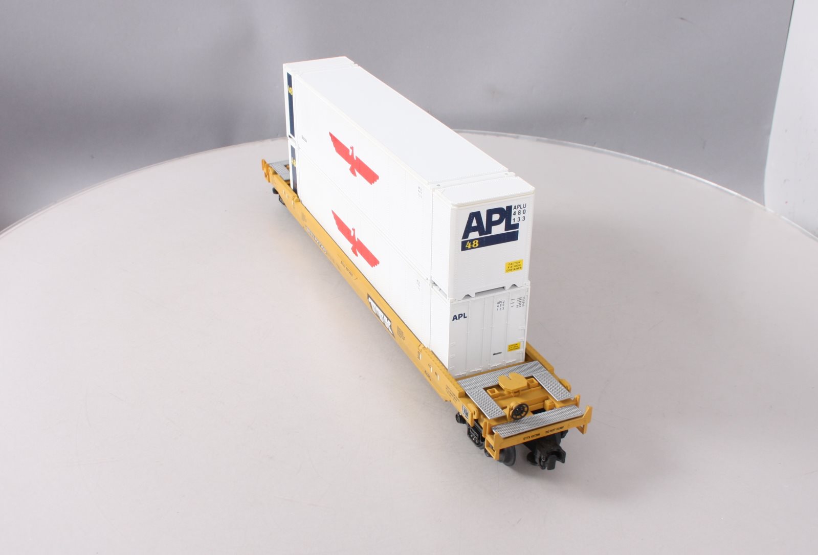 MTH 20-9501 O TTX Trailer Train Flatcar w/Husky Stack #427208 LN/Box