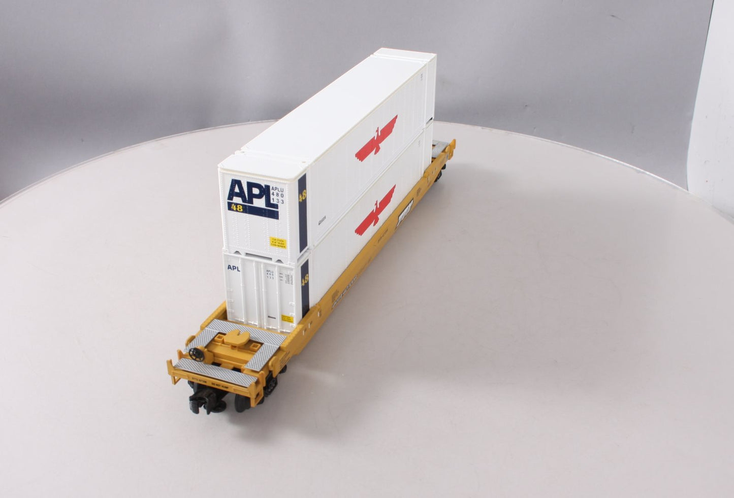 MTH 20-9501 O TTX Trailer Train Flatcar w/Husky Stack #427208 LN/Box