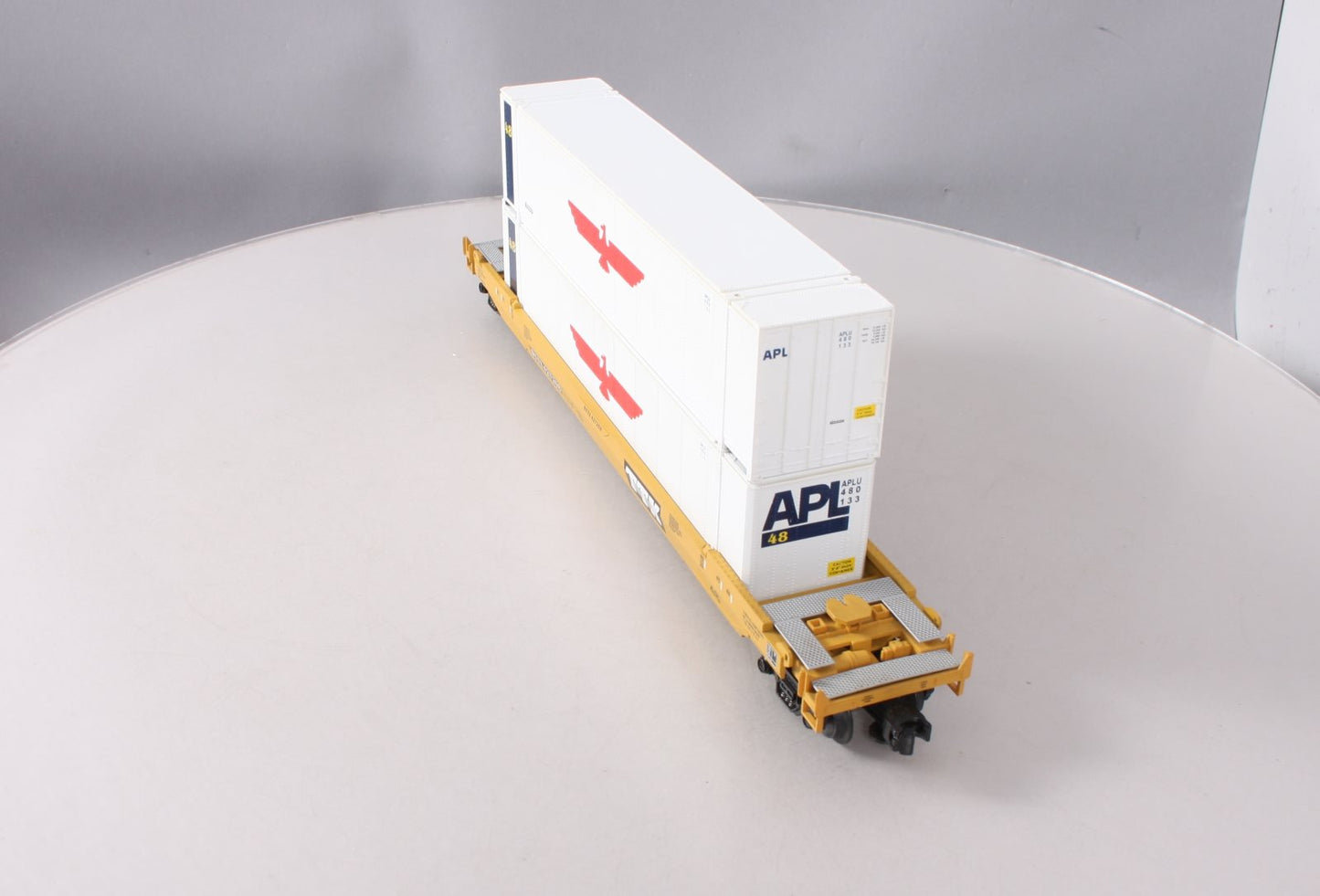 MTH 20-9501 O TTX Trailer Train Flatcar w/Husky Stack #427208 LN/Box