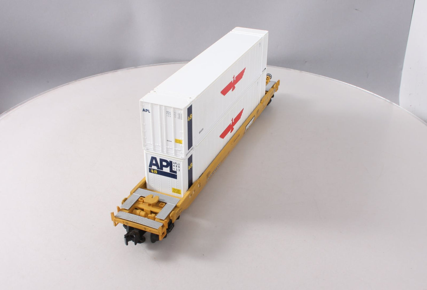 MTH 20-9501 O TTX Trailer Train Flatcar w/Husky Stack #427208 LN/Box