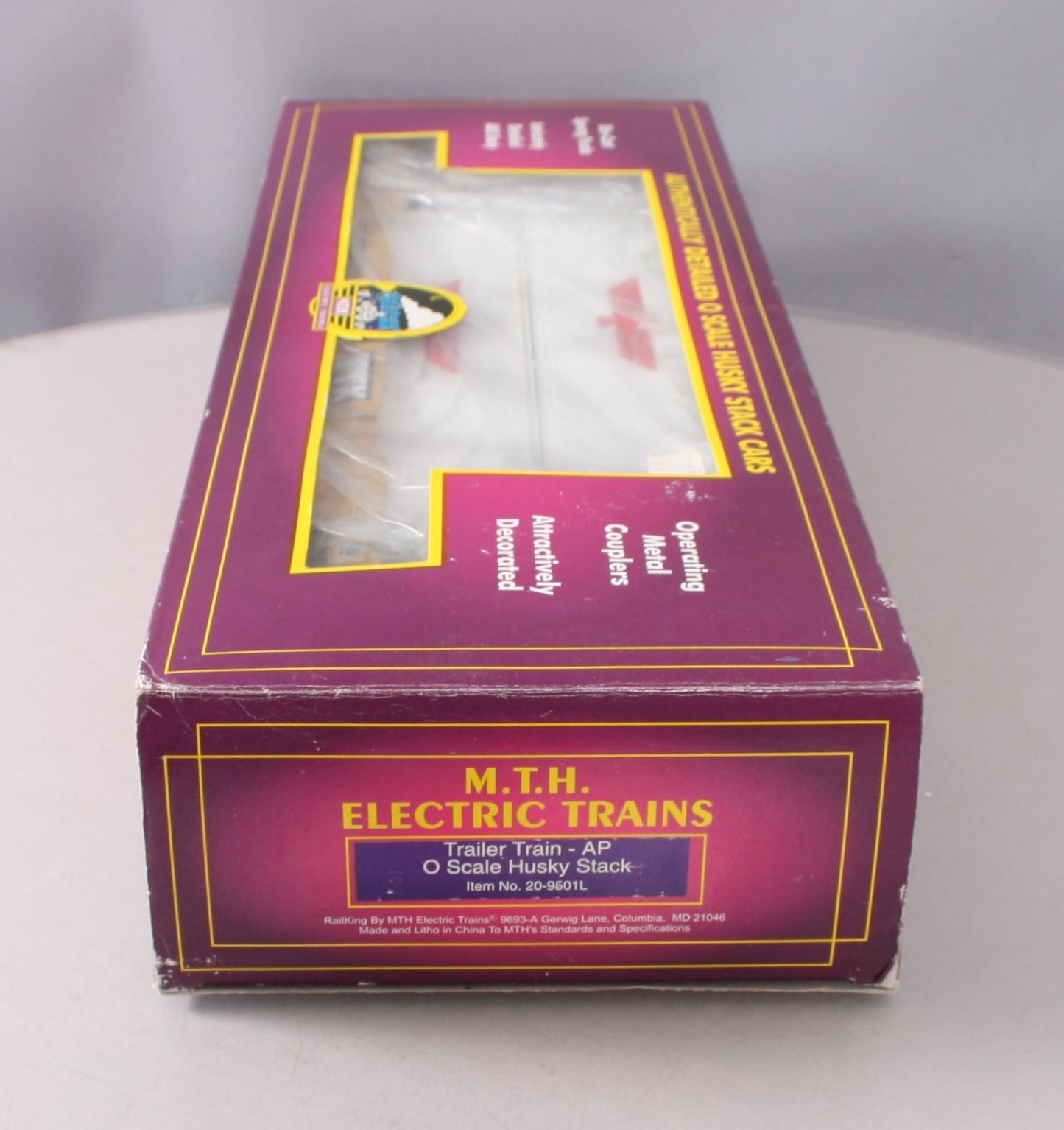 MTH 20-9501 O TTX Trailer Train Flatcar w/Husky Stack #427208 LN/Box