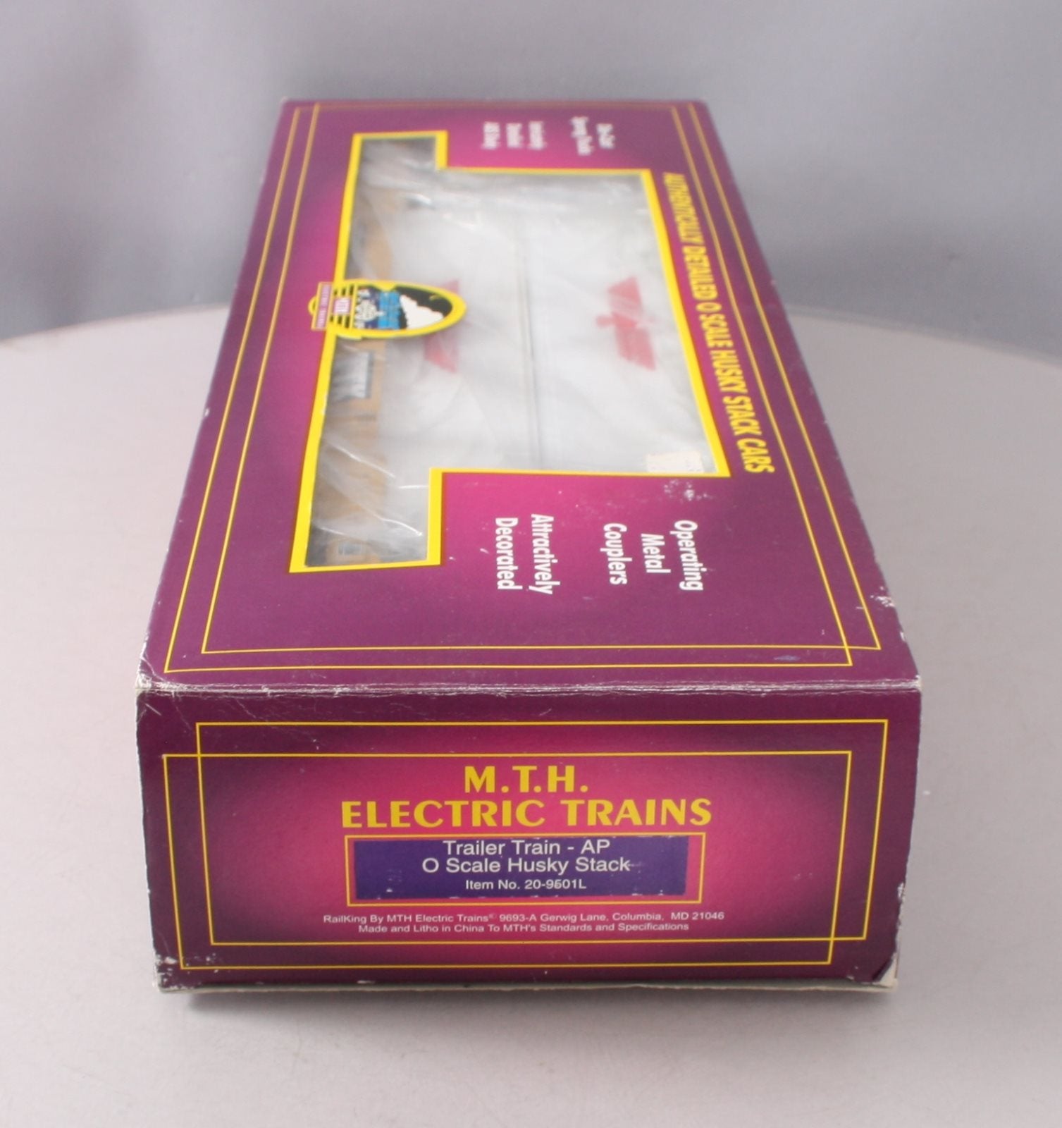 MTH 20-9501 O TTX Trailer Train Flatcar w/Husky Stack #427208 LN/Box