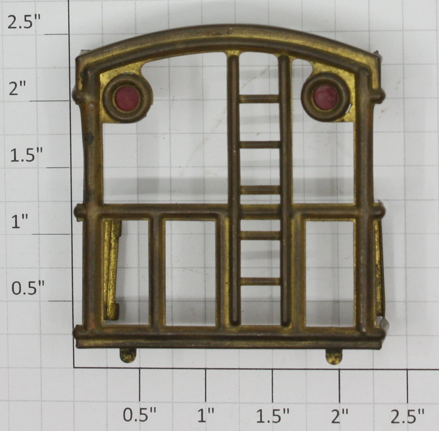 Lionel 817-20 O Gauge Prewar Brass Caboose End Railing with Red Lens #817 & 2817