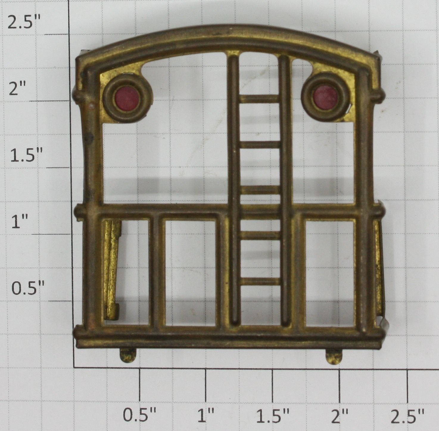 Lionel 817-20 O Gauge Prewar Brass Caboose End Railing with Red Lens #817 & 2817