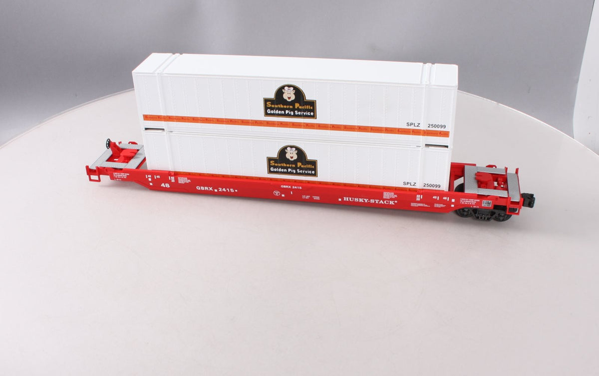 MTH 20-95003 O Gauge Southern Pacific Husky Stack Car #2415 w/Containers LN