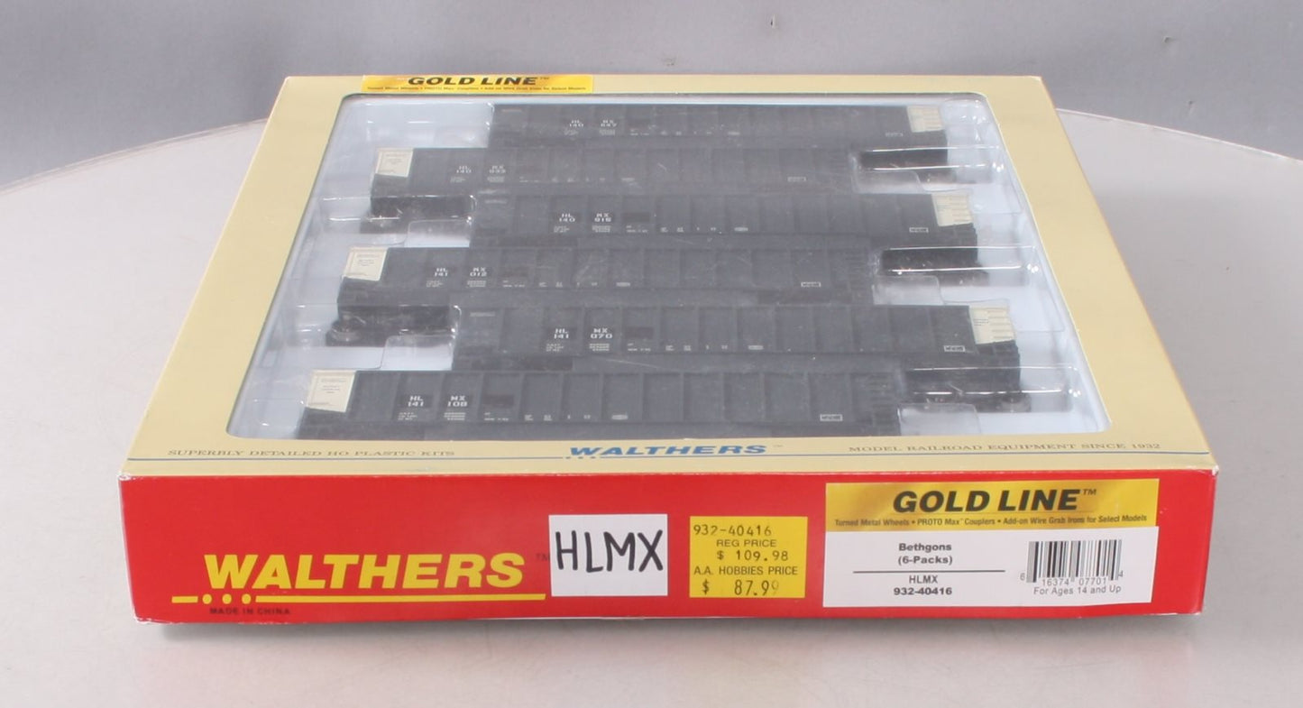 Walthers 932-40416 HO HLMX Bethgons - 6-Pack LN/Box
