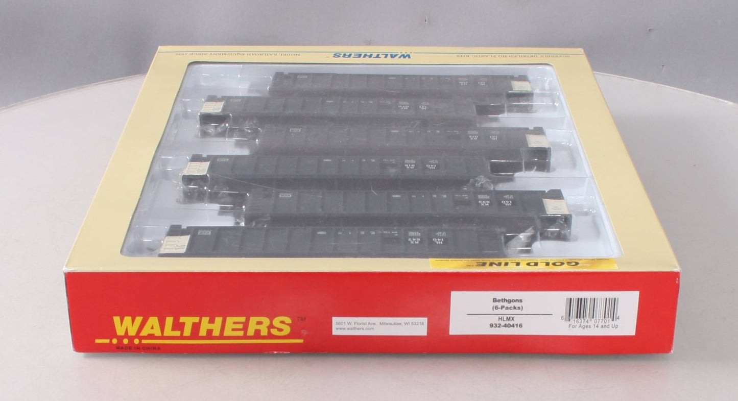 Walthers 932-40416 HO HLMX Bethgons - 6-Pack LN/Box