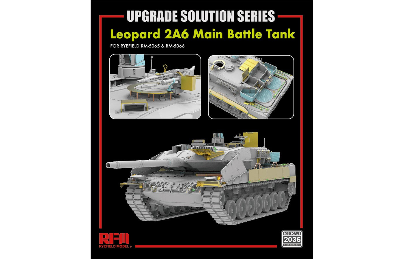 Rye Field Models 2035 1:35 Leopard 2A6 Main BattleUpgrade Detail Set Tank Kit