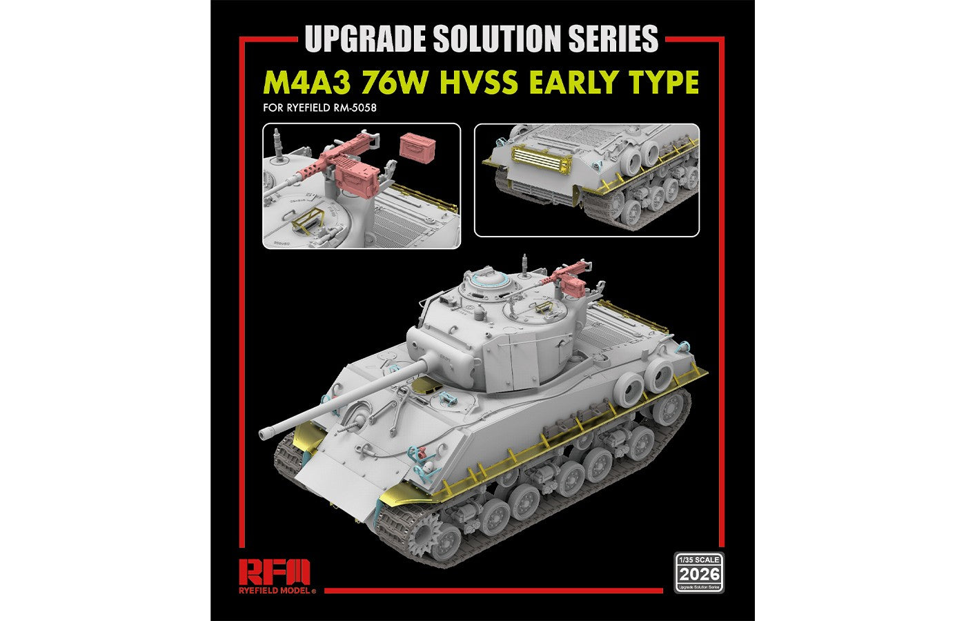 Rye Field Models RM-2026 1:35 M4A3 76W HVSS Early Type Resin Kit