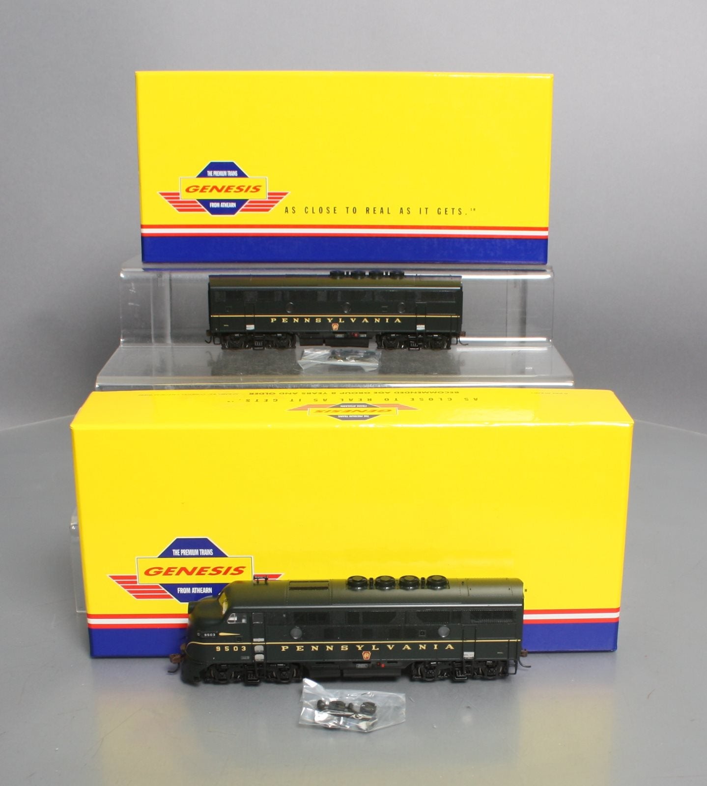 Athearn G2623 HO Scale Pennsylvania F-3A/F-3B Diesel Locomotive Set LN/Box