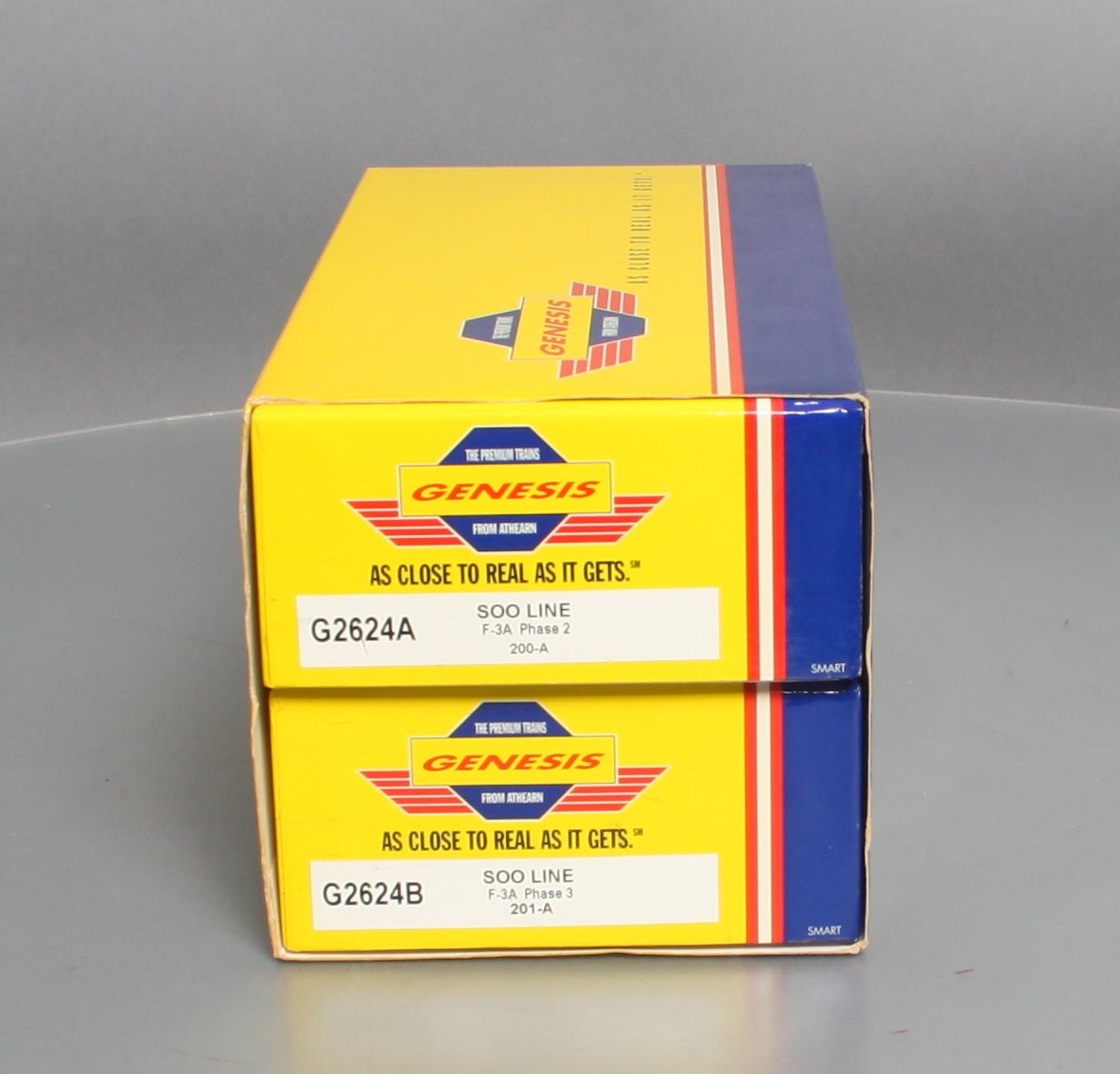 Athearn G2624 HO Soo Line F-3A Phase 2/F-3A Phase 3 Diesel Locomotive Set LN/Box