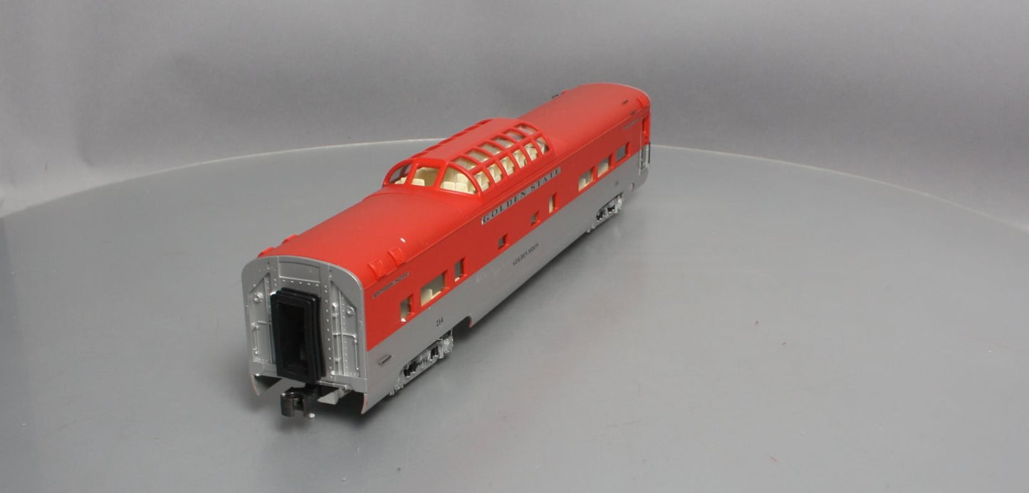 K-Line K4632-0214 O Gauge KCC Golden State "Golden Moon" 18" Vista Dome Car #214 LN/Box