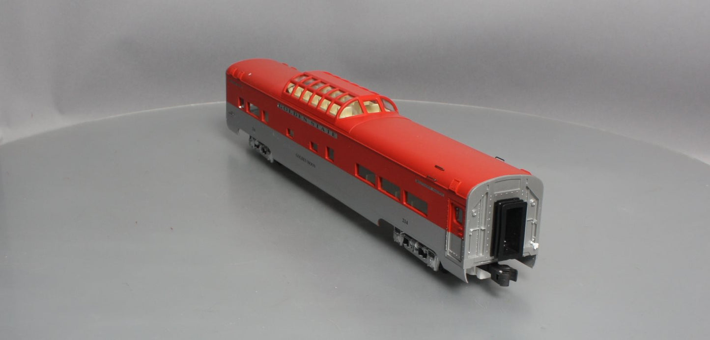 K-Line K4632-0214 O Gauge KCC Golden State "Golden Moon" 18" Vista Dome Car #214 LN/Box
