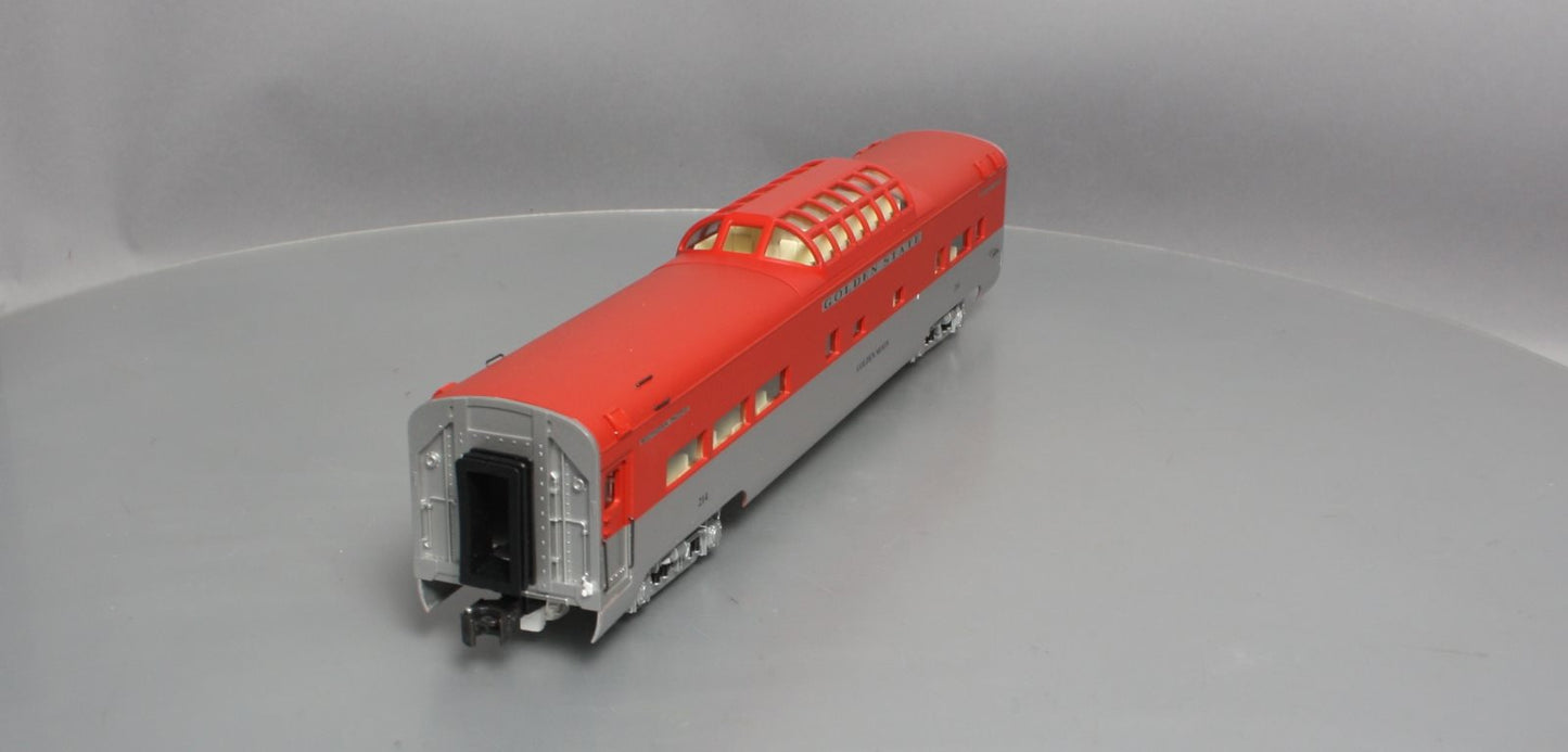 K-Line K4632-0214 O Gauge KCC Golden State "Golden Moon" 18" Vista Dome Car #214 LN/Box