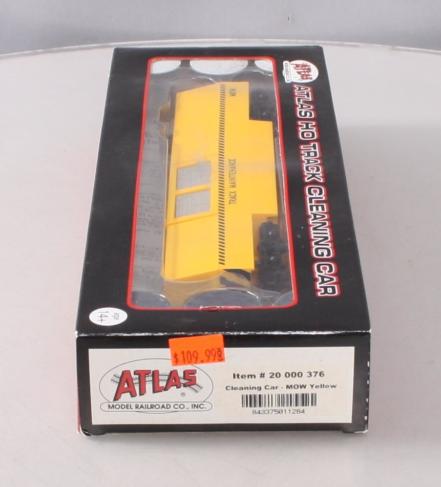 Atlas 20000376 HO Track Clean Car MOW Yellow