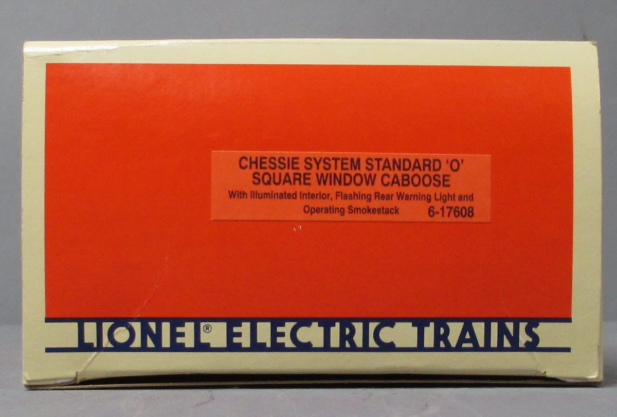 Lionel 6-17608 O Gauge Chessie Steelside Square Window Caboose #17608 w/ Smoke EX/Box