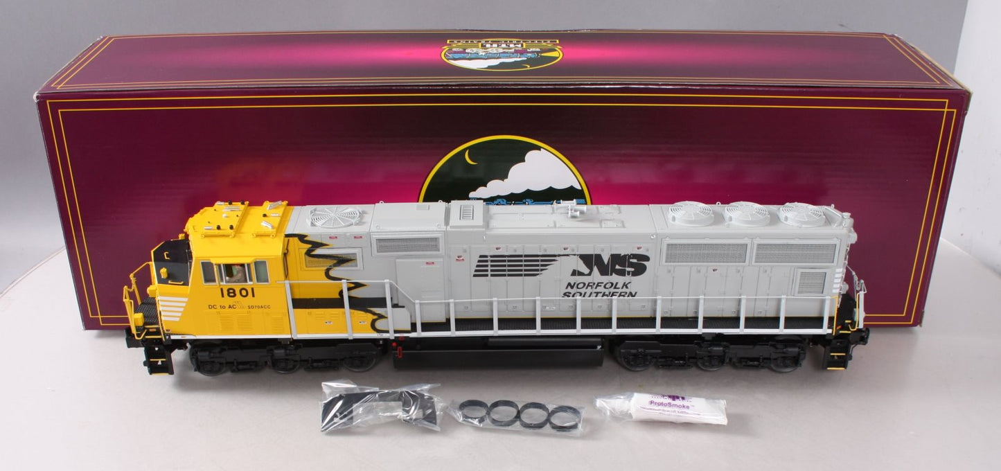MTH 20-21194-1 Norfolk Southern SD70Mac Hi-Rail Wheels Diesel w/ P-S 3.0 #1801