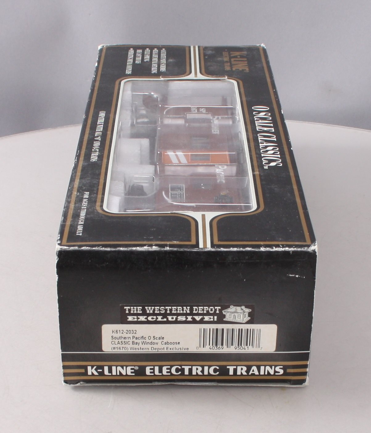 K-Line K612-2032 O Gauge Southern Pacific Bay Window Caboose #1670 LN/Box