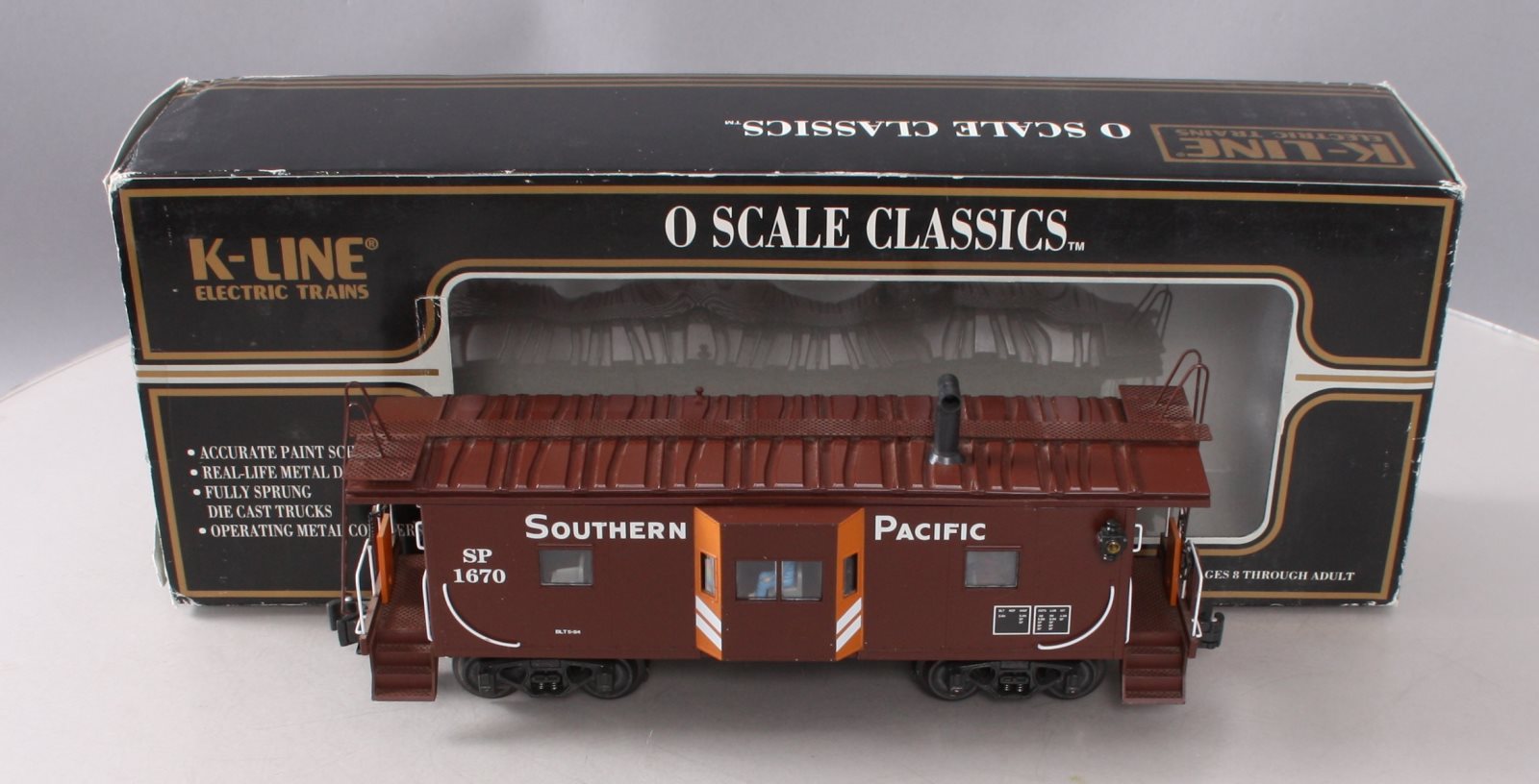 K-Line K612-2032 O Gauge Southern Pacific Bay Window Caboose #1670 NIB
