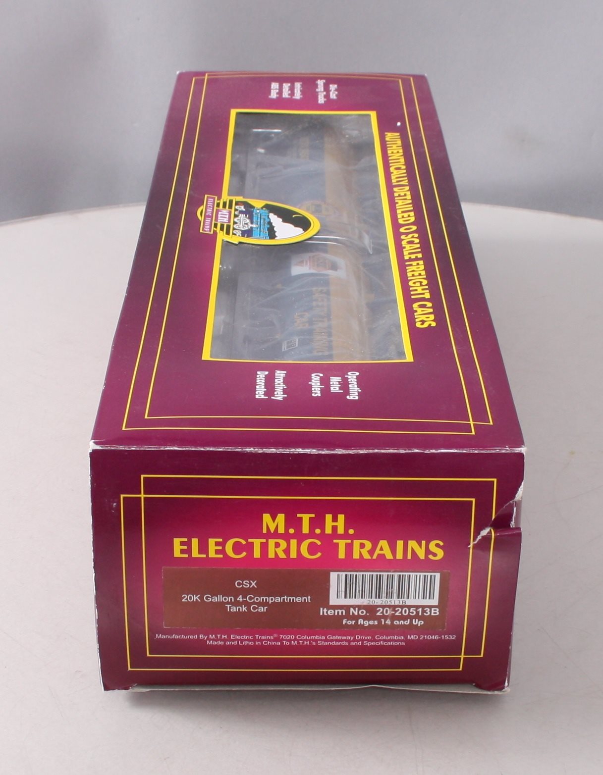 MTH 30-73451 O CSX 33,000 Gallon Tank Car #34543 LN/Box