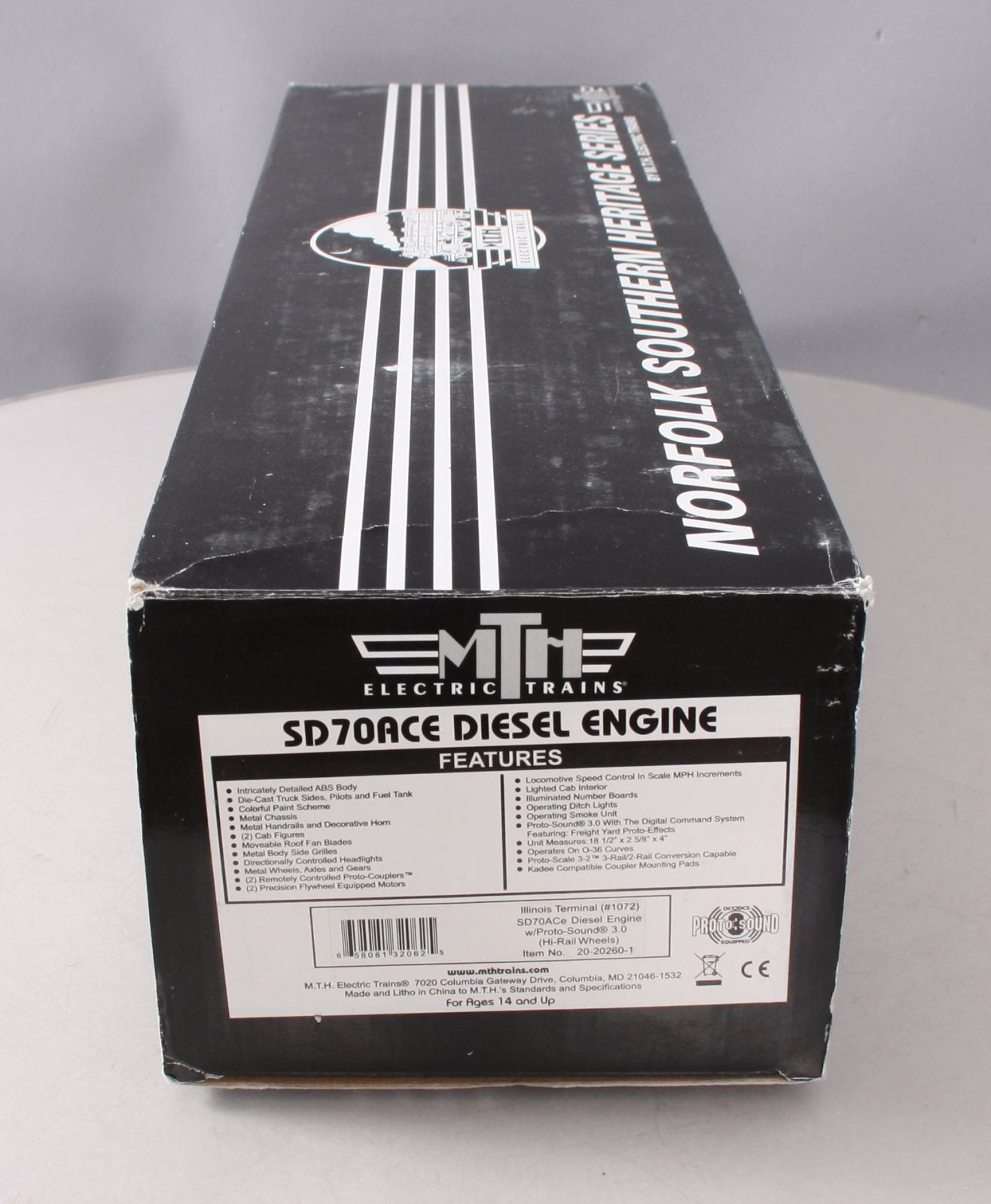 MTH 20-202601 Illinois Terminal SD70ACe Diesel Engine w/PS3 #1072