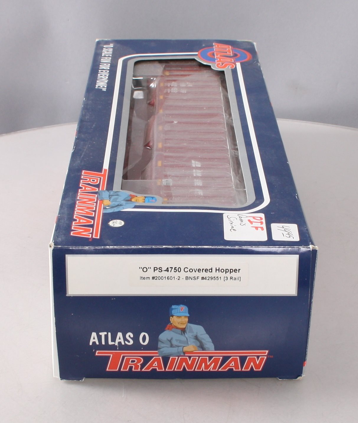 Atlas 2001601-2 O Gauge BNSF PS-4750 Covered Hopper #429551 (3 Rail) LN/Box
