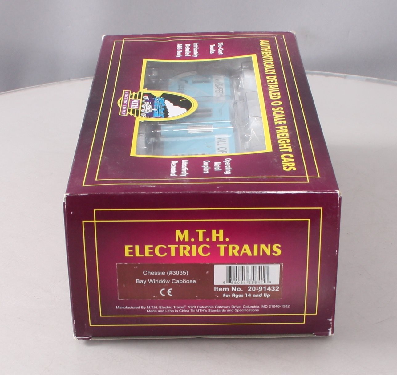 MTH 20-91432 O Gauge Chessie Bay Window Caboose NIB