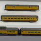 Lionel 6-20010 O Union Pacific 'City of Los Angeles' 18” Aluminum Cars Set (4) NIB