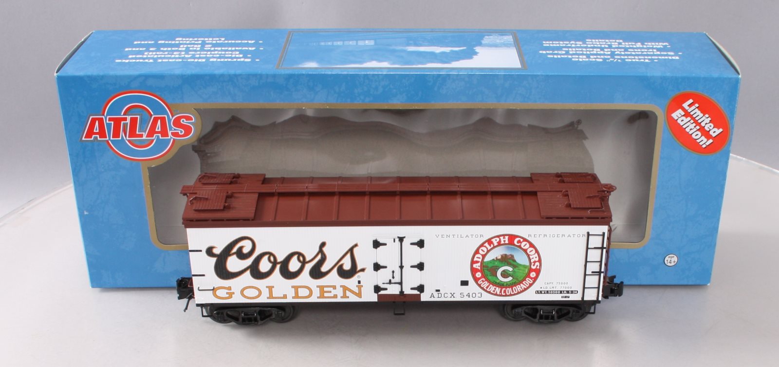 Atlas 8141-13 O Coors 40' Wood Reefer #5403 (3 Rail) LN/Box