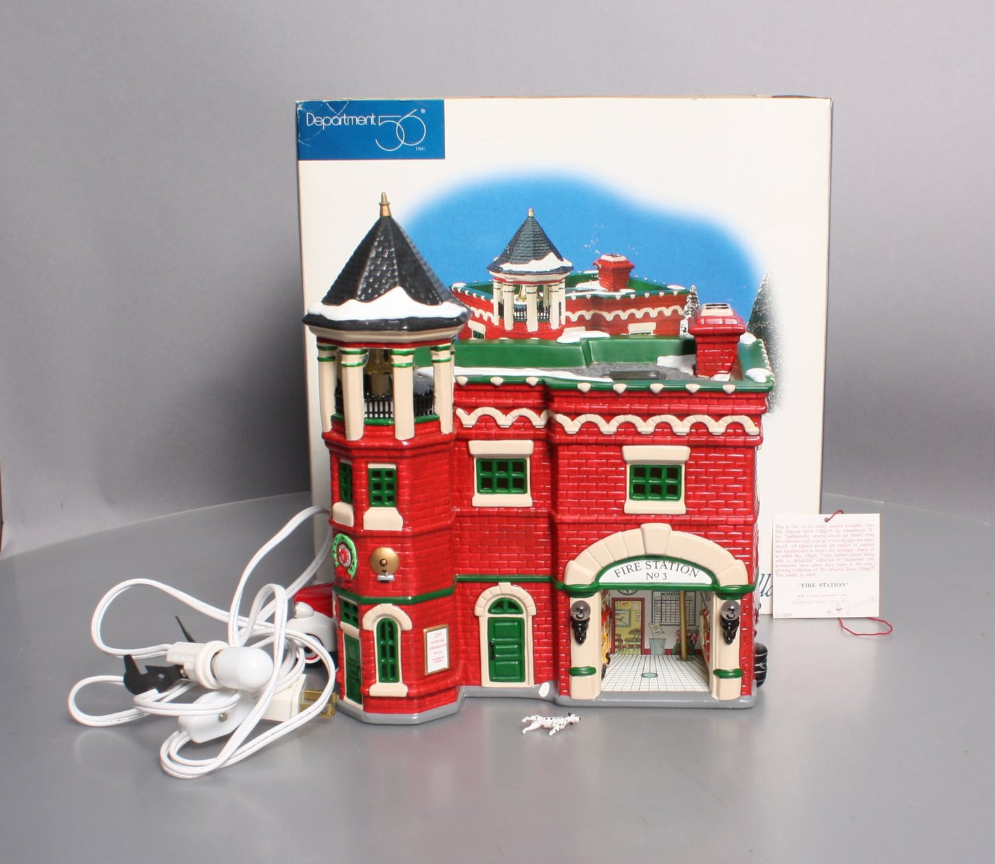Dept 56 54942 The Original Snow Village "Fire Station #3" Ceramic Building LN/Box