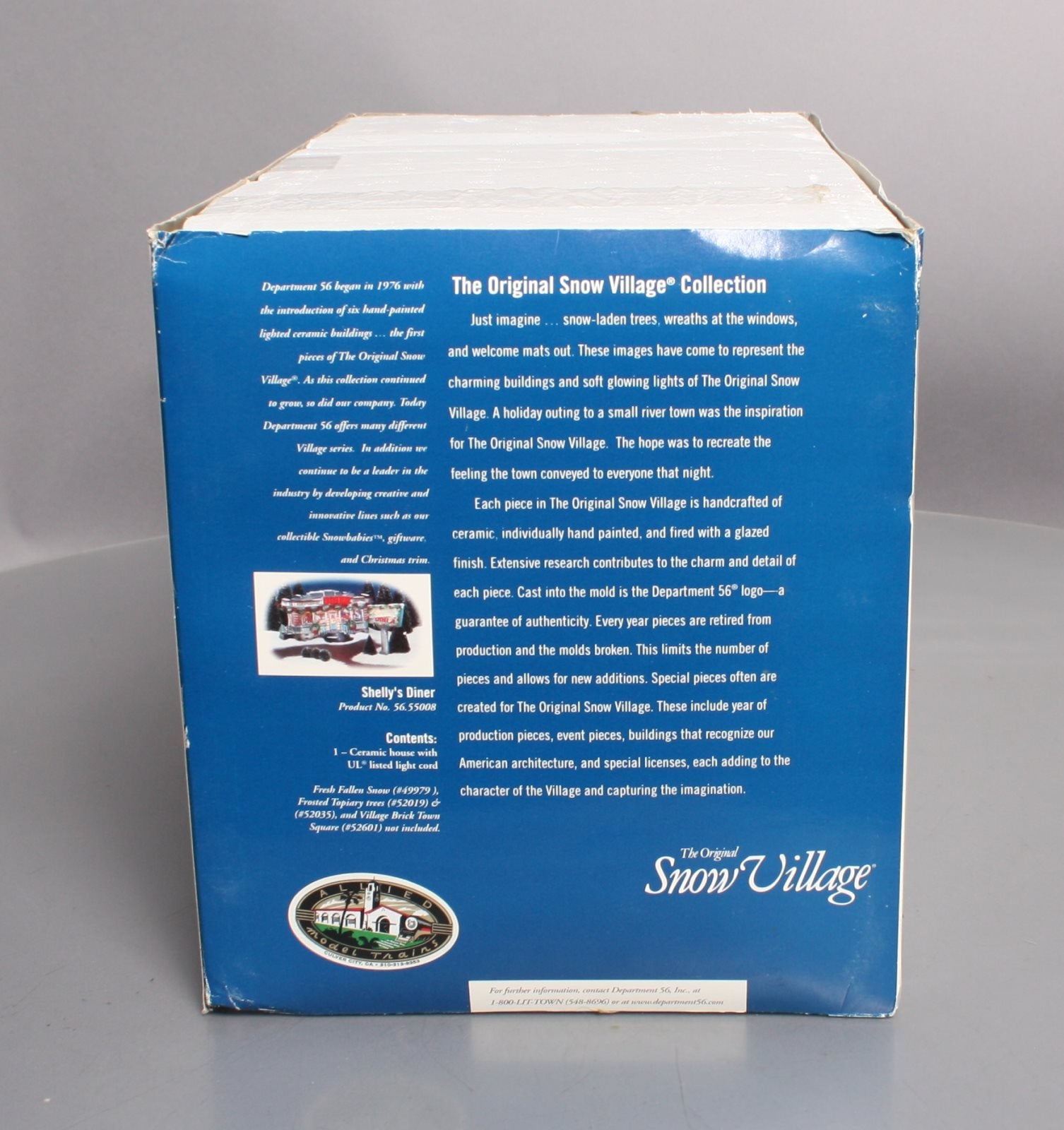 Dept 56 55008 O Scale Original Snow Village Shelly's Diner LN/Box