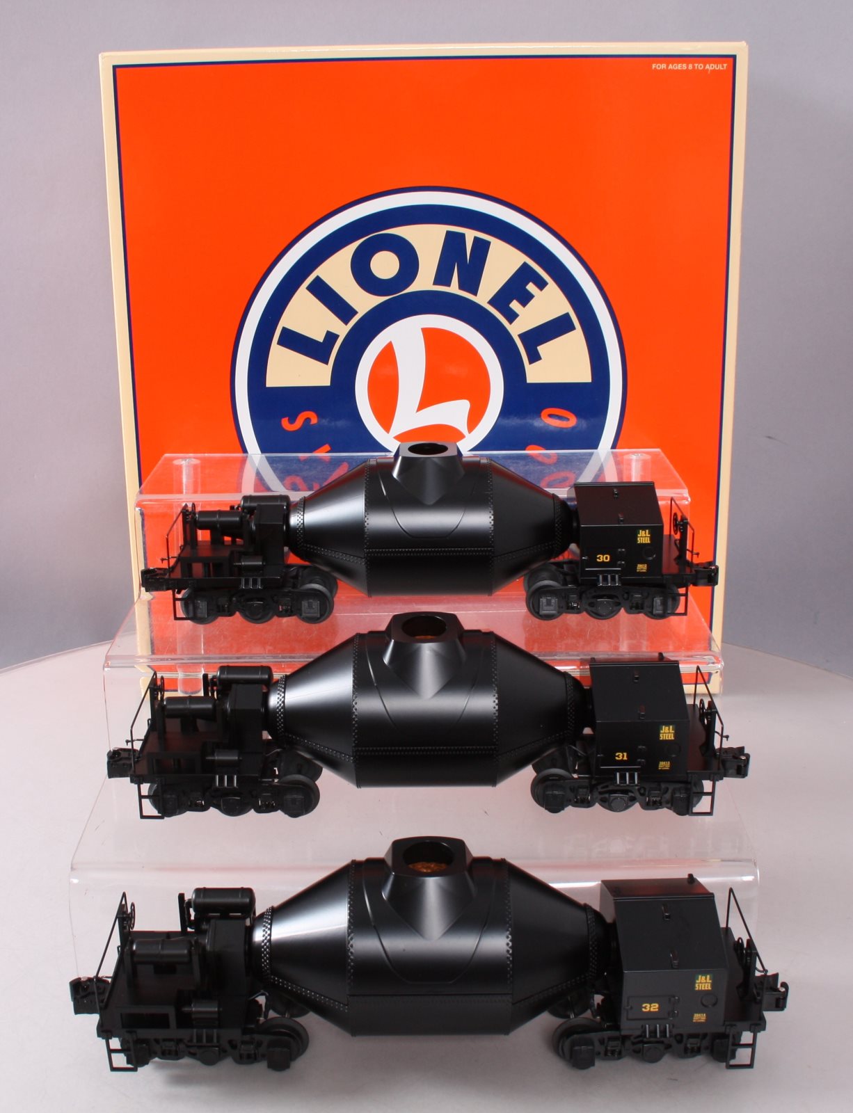 Lionel 6-39411 O Jones & Laughlin Steel Corp Hot Metal Cars (Set of 3) NIB