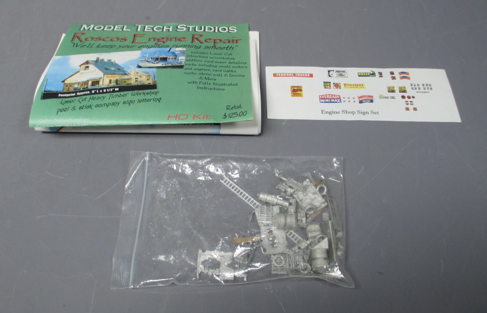 Model Tech Studios 5-0063 HO Scale Roscos Engine Repair Laser Cut Kit