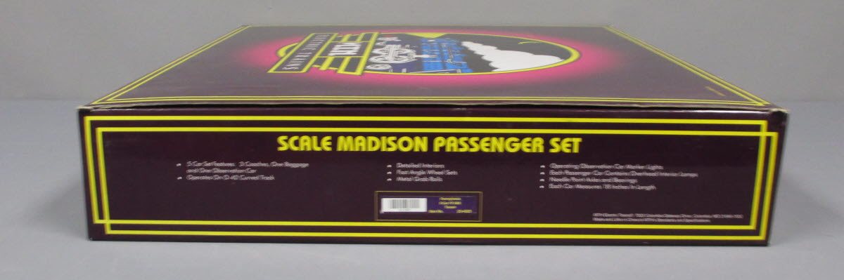 MTH 20-4025 O Gauge Pennsylvania 70' Madison Passenger 5-Car Set LN/Box