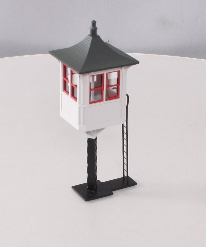 Weaver G1954B BRASS O Light Grey Red Trim Lattice-Post Watchman's Tower