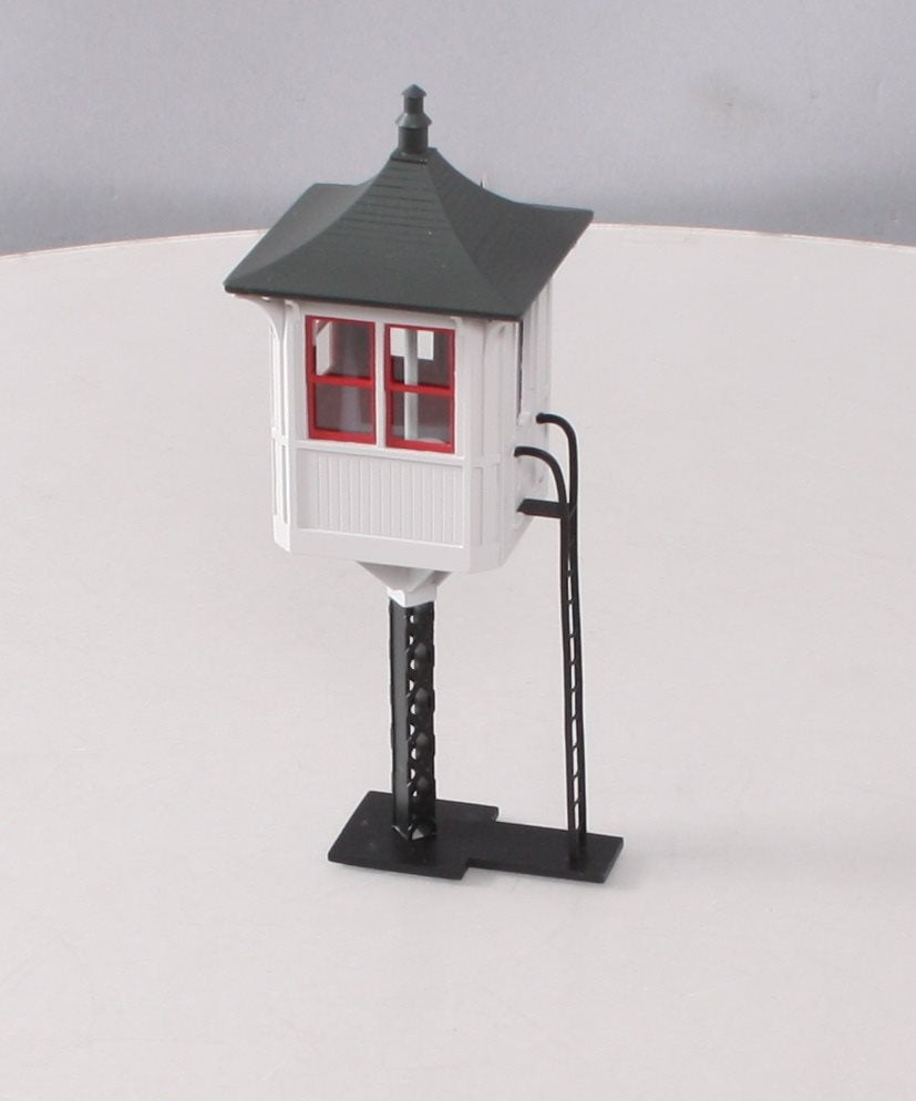 Weaver G1954B BRASS O Light Grey Red Trim Lattice-Post Watchman's Tower
