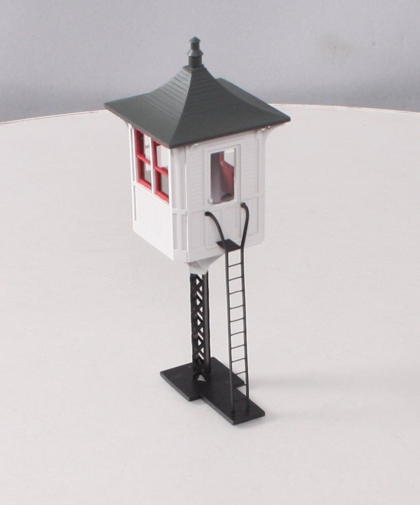 Weaver G1954B BRASS O Light Grey Red Trim Lattice-Post Watchman's Tower