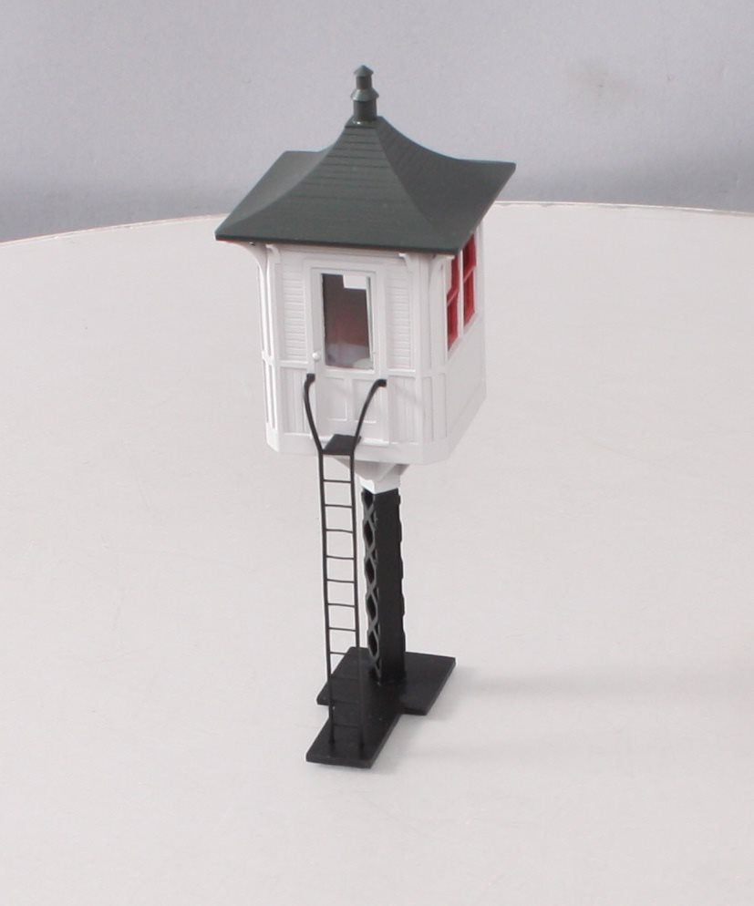 Weaver G1954B BRASS O Light Grey Red Trim Lattice-Post Watchman's Tower
