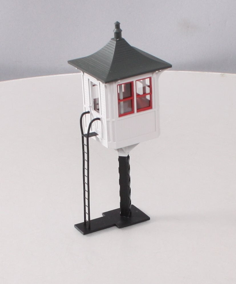 Weaver G1954B BRASS O Light Grey Red Trim Lattice-Post Watchman's Tower