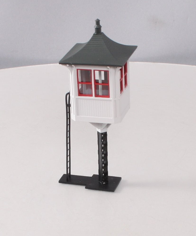 Weaver G1954B BRASS O Light Grey Red Trim Lattice-Post Watchman's Tower