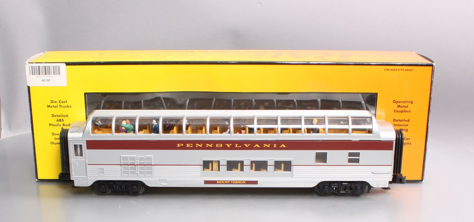 MTH 30-67359 PRR 60' SL Full-Length Vista Dome- Mt. Vernon