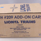 Lionel 1608AO O Gauge New Haven B-Unit And Passenger #209 Add-On Cars MT/Box