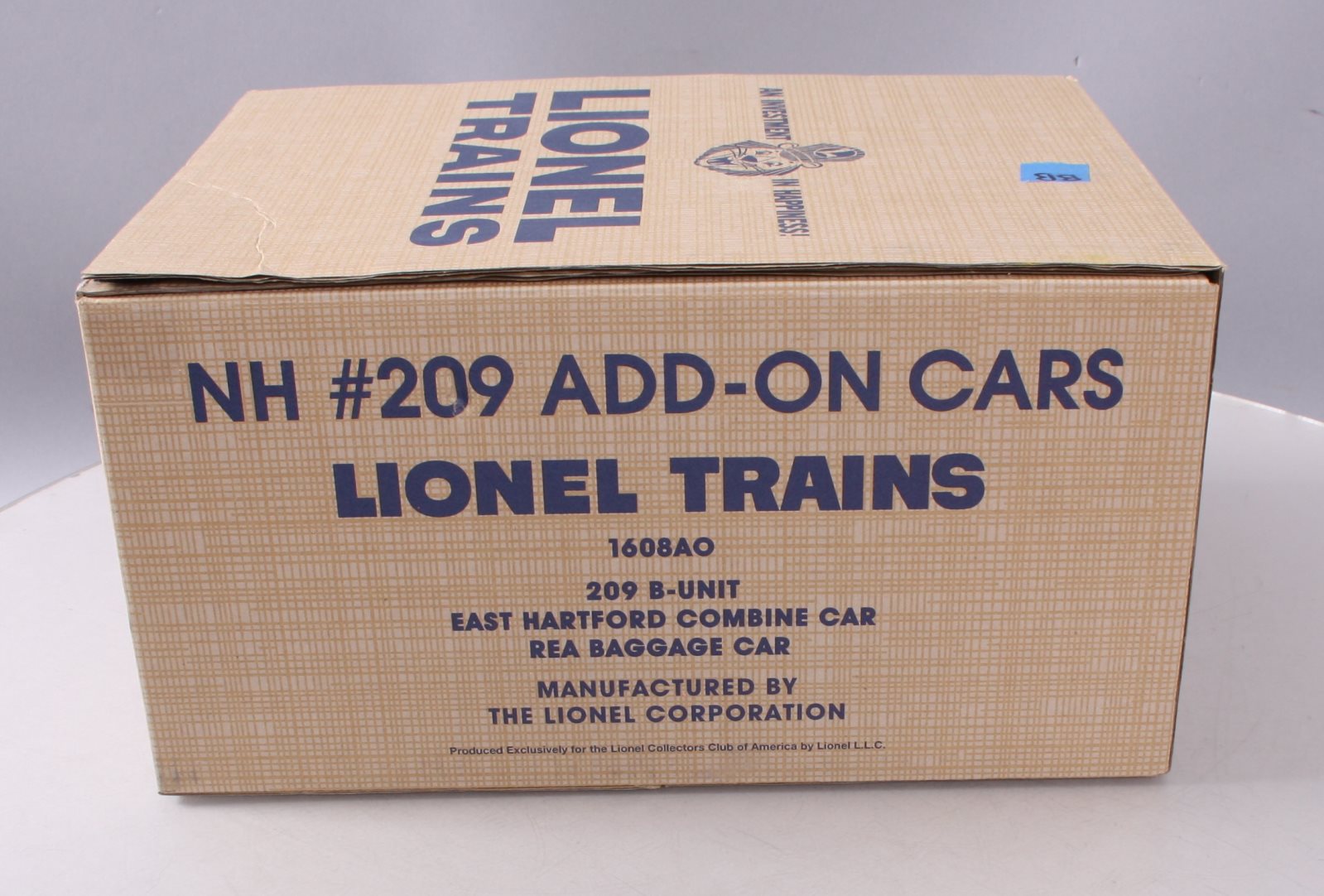 Lionel 1608AO O Gauge New Haven B-Unit And Passenger #209 Add-On Cars MT/Box
