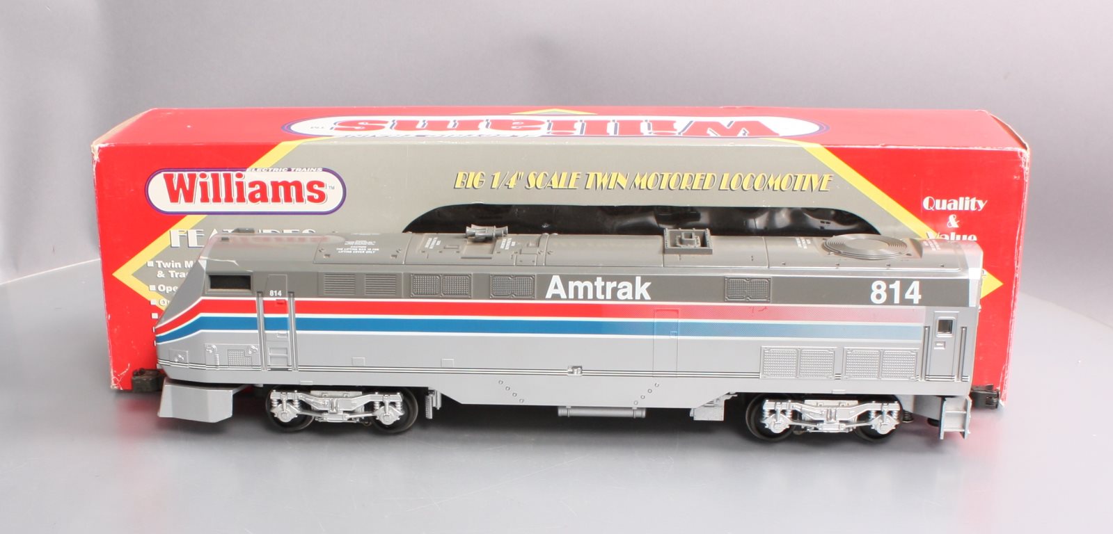 Williams GEN814 O Gauge Amtrak Genesis Powered Unit w/Horn EX/Box