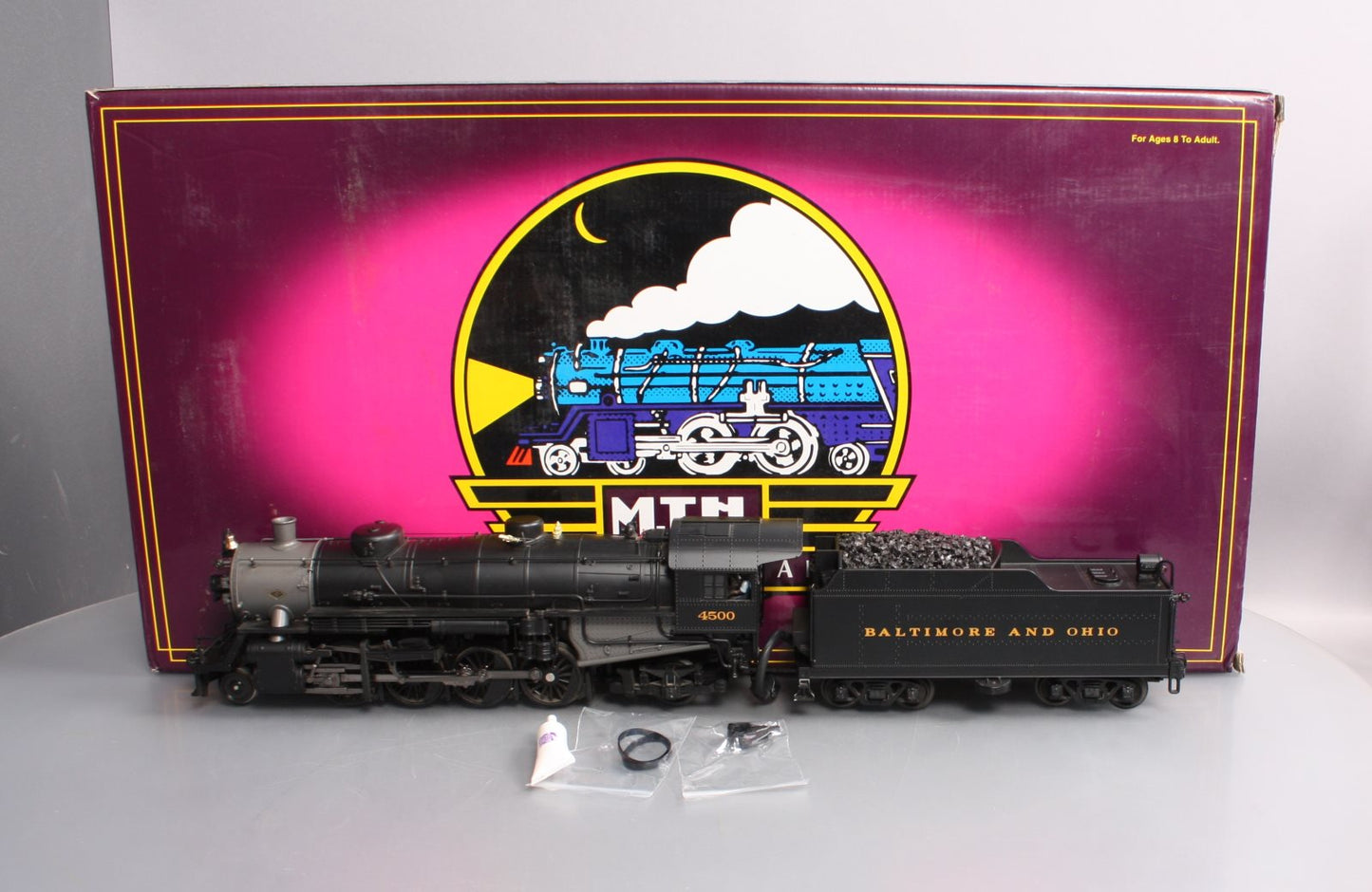 MTH 20-3075-1 O Gauge B&O USRA 2-8-2 Steam Locomotive w/Tender w/PS2 #4500 LN/Box
