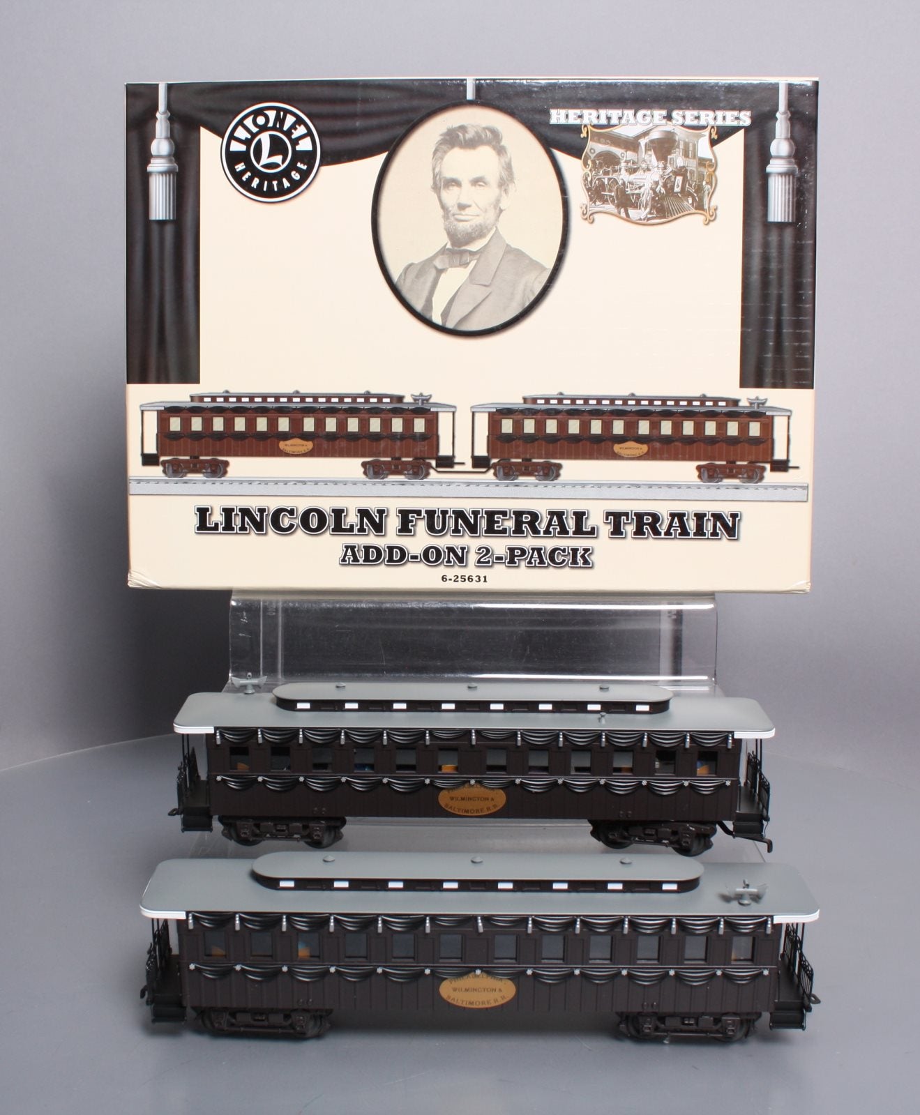 Lionel 6-25631 O Lincoln Funeral Train Add-On Cars (Pack of 2) LN/Box